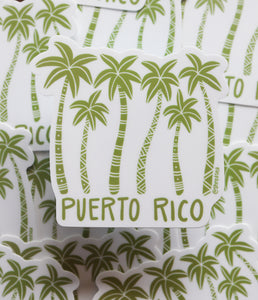 Puerto Rico Palms Sticker