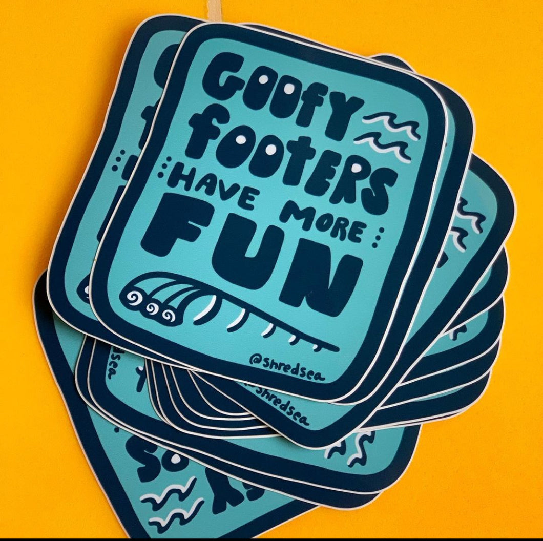 Goofy Footers Have More Fun Sticker – chelseagrenierart